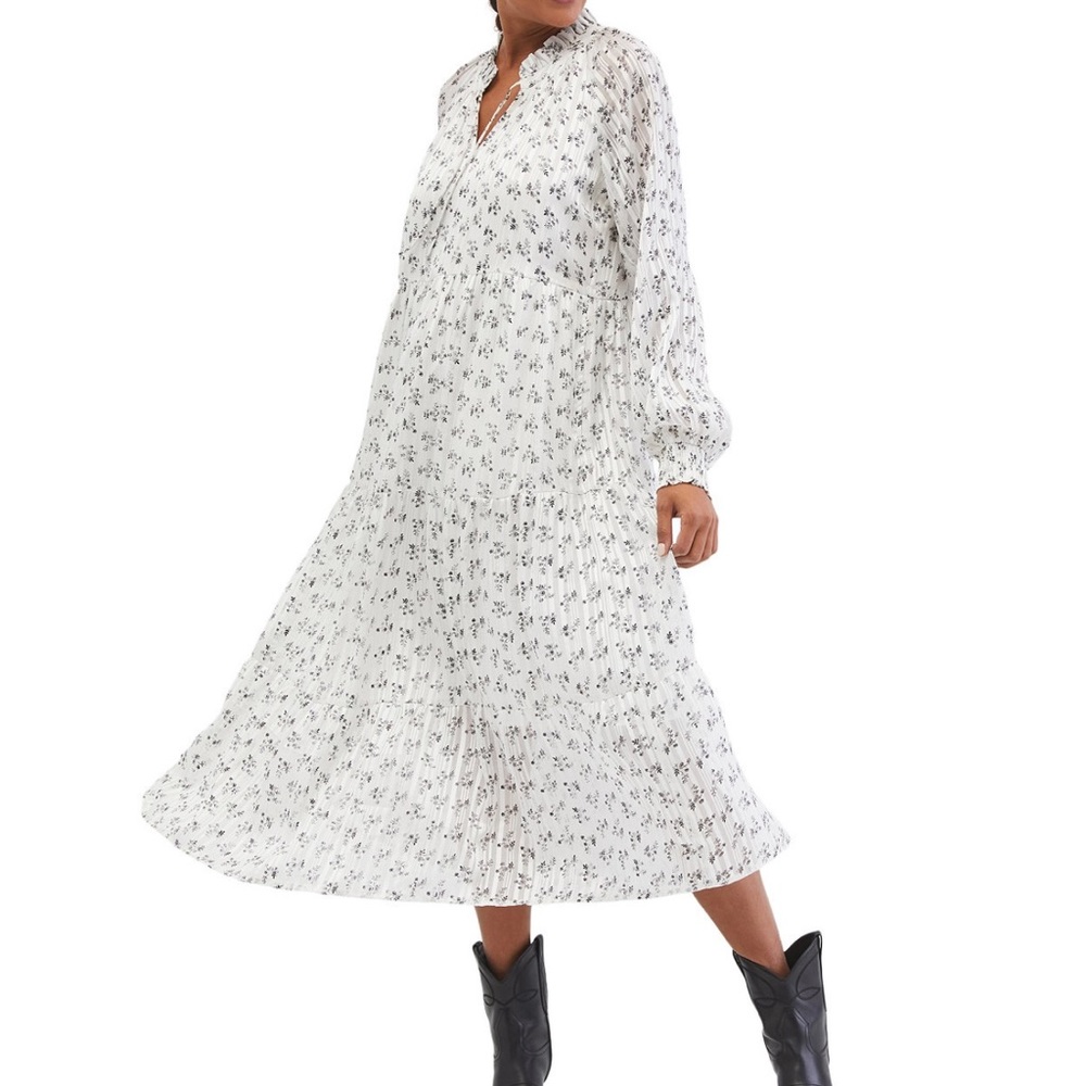 New Shadow Tiered Maternity Maxi Dress (Size XS)